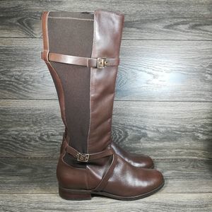 Cole Haan Dorian Tall Stretch Brown Knee High Boots (D42321) Women's 9